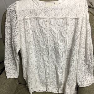 LACE TOP WITH STRETCH COTTON UNDERNEATH